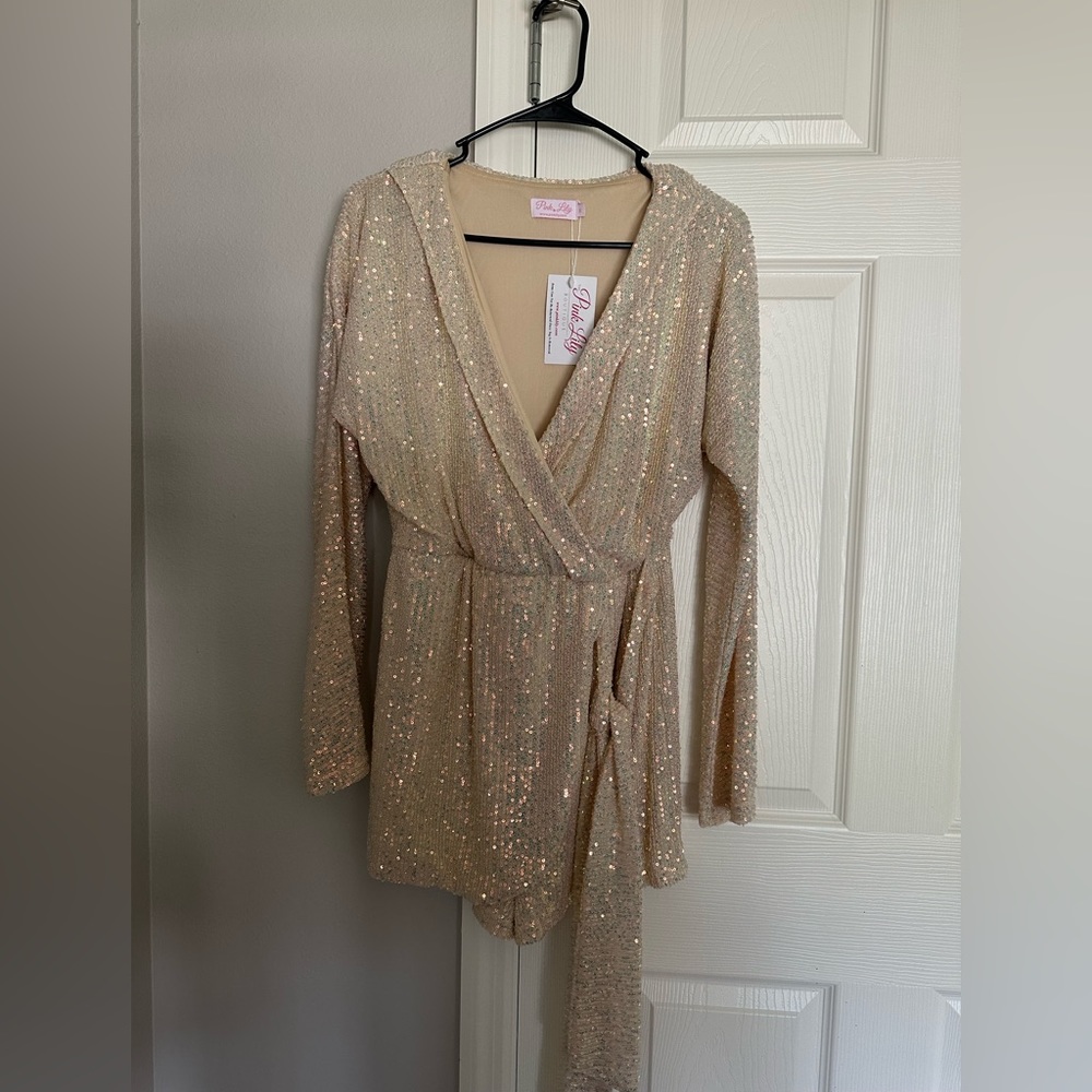 NWT Pink Lily Long Sleeve Romper